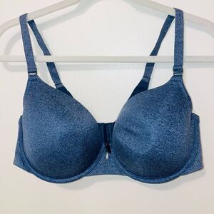 Torrid curvy womens T shirt bra lined underwire slate blue sz 40DD